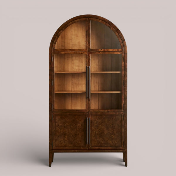 Hettie Burl Glass Cabinet