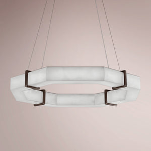 Calvex Polygon Alabaster Chandelier