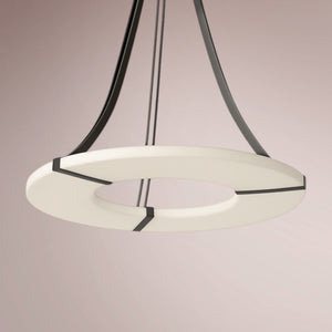 Kirev Segmented Alabaster Halo Chandelier