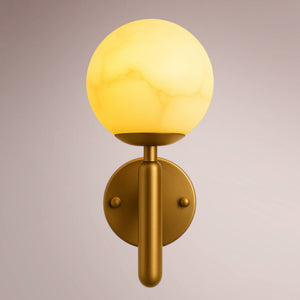Kalen Alabaster Globe Sconce