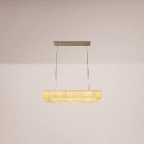 Quorix Rectangular Alabaster Chandelier
