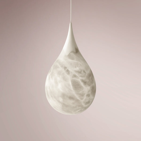 Velix Sculpted Drop Alabaster Pendant