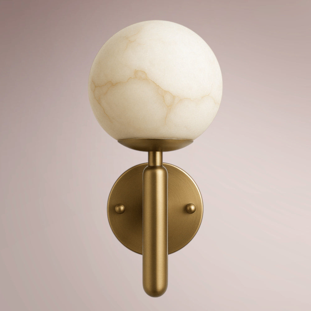 Kalen Alabaster Globe Sconce