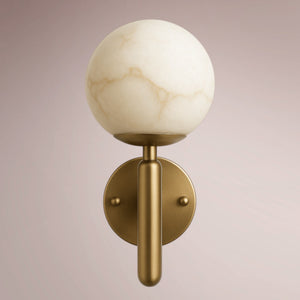 Kalen Alabaster Globe Sconce