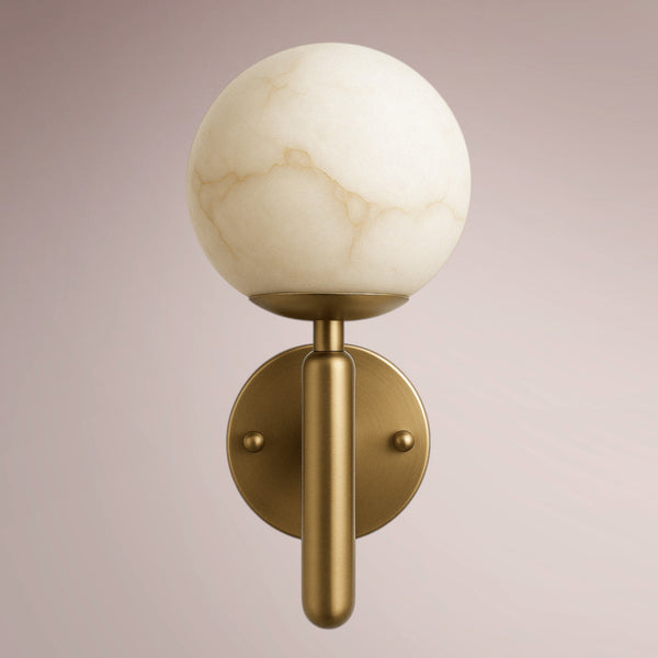 Kalen Alabaster Globe Sconce