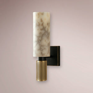 Aurex Column Alabaster Sconce