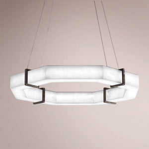 Calvex Polygon Alabaster Chandelier