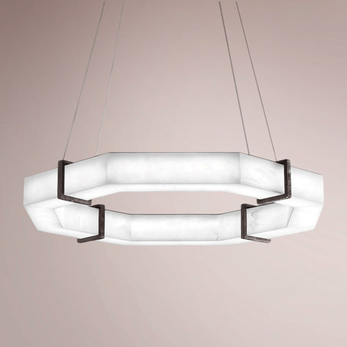 Calvex Polygon Alabaster Chandelier