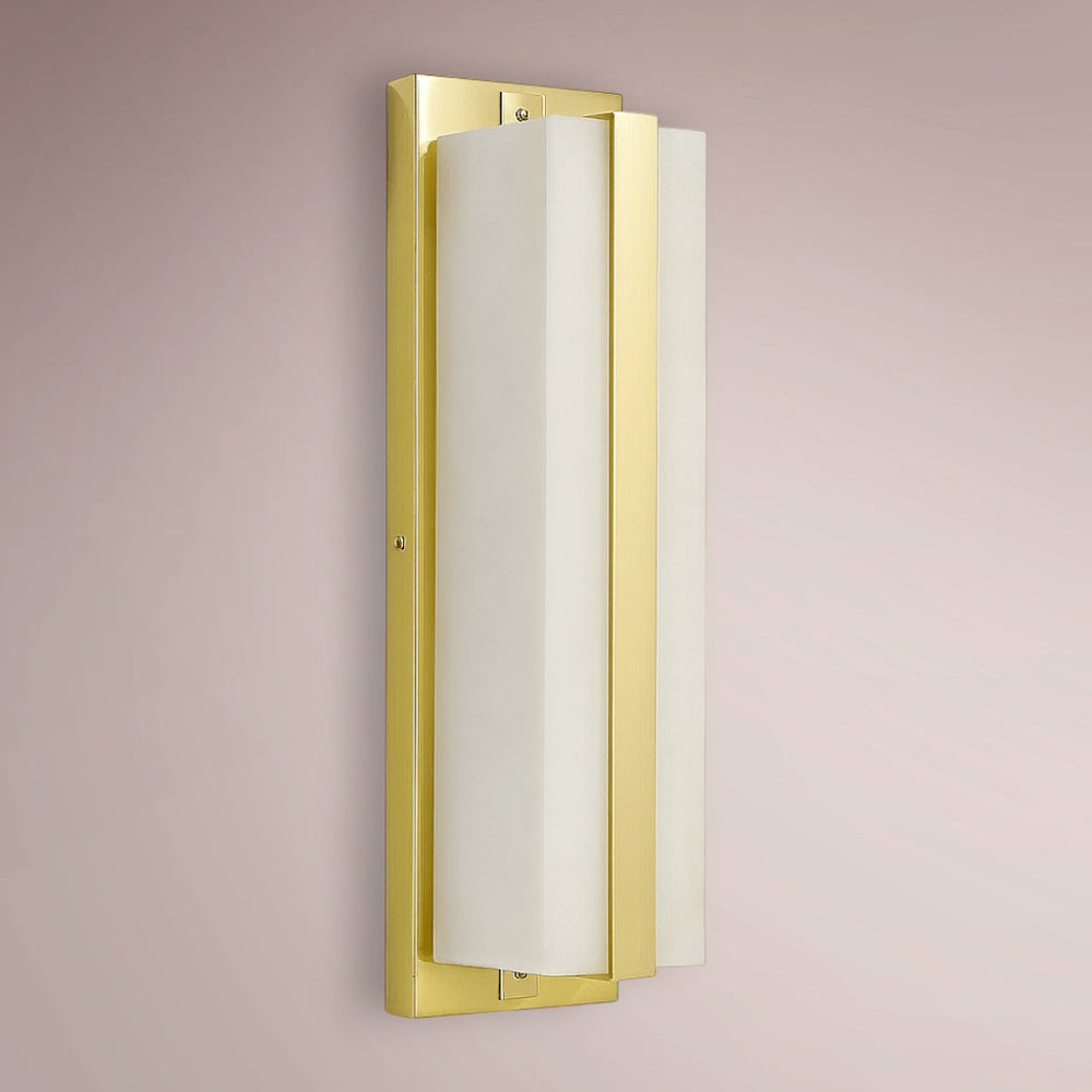 Framed Alabaster Column Sconce