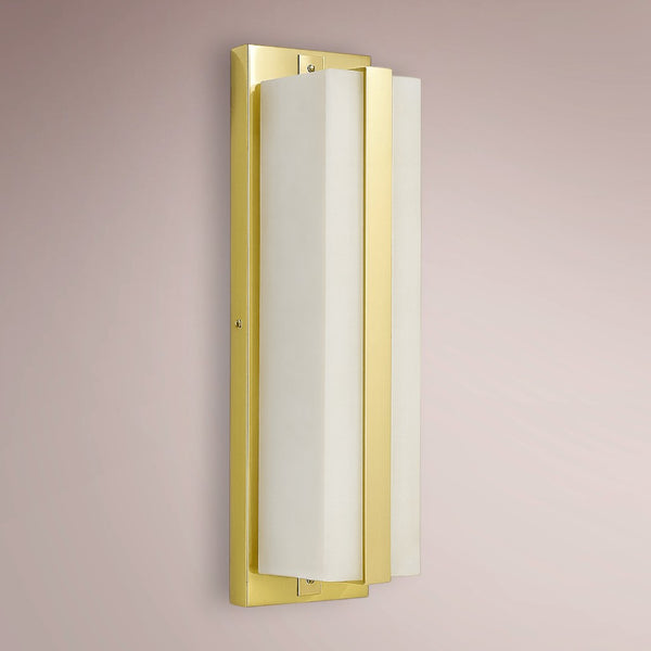 Framed Alabaster Column Sconce