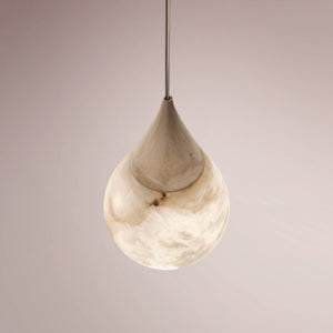 Velix Sculpted Drop Alabaster Pendant