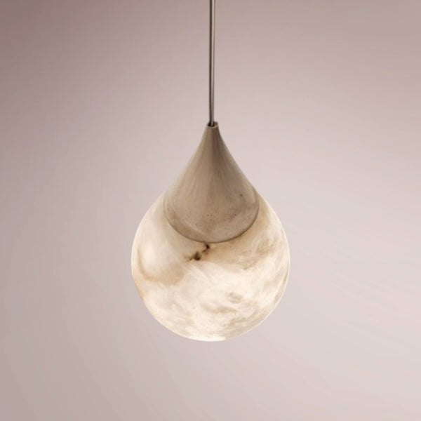 Velix Sculpted Drop Alabaster Pendant