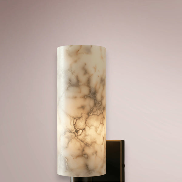 Aurex Column Alabaster Sconce