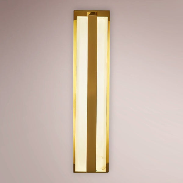 Framed Alabaster Column Sconce