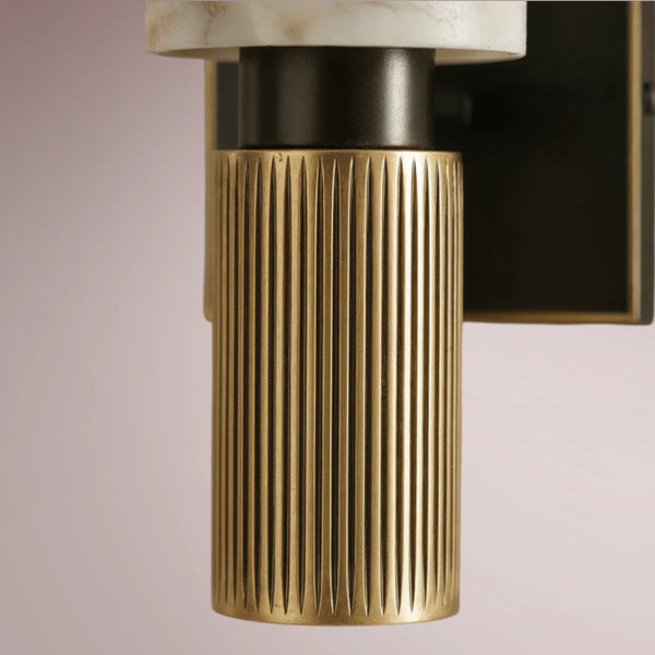 Aurex Column Alabaster Sconce