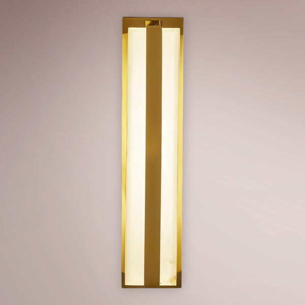 Framed Alabaster Column Sconce