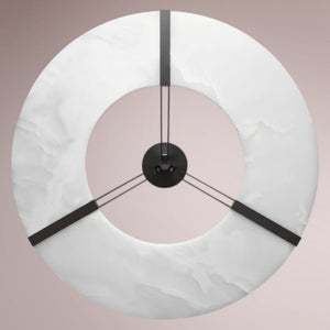 Kirev Segmented Alabaster Halo Chandelier