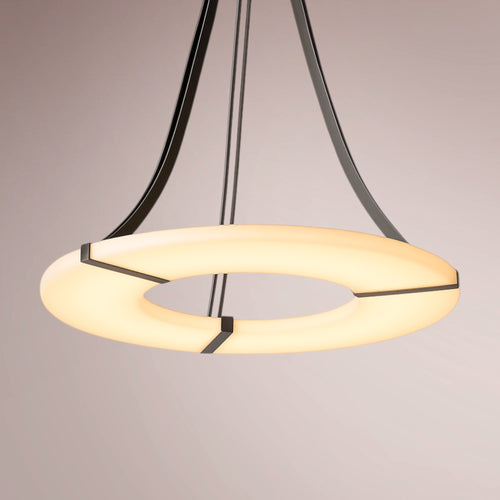Kirev Segmented Alabaster Halo Chandelier
