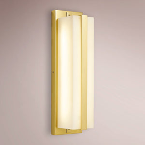 Framed Alabaster Column Sconce
