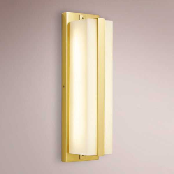 Framed Alabaster Column Sconce