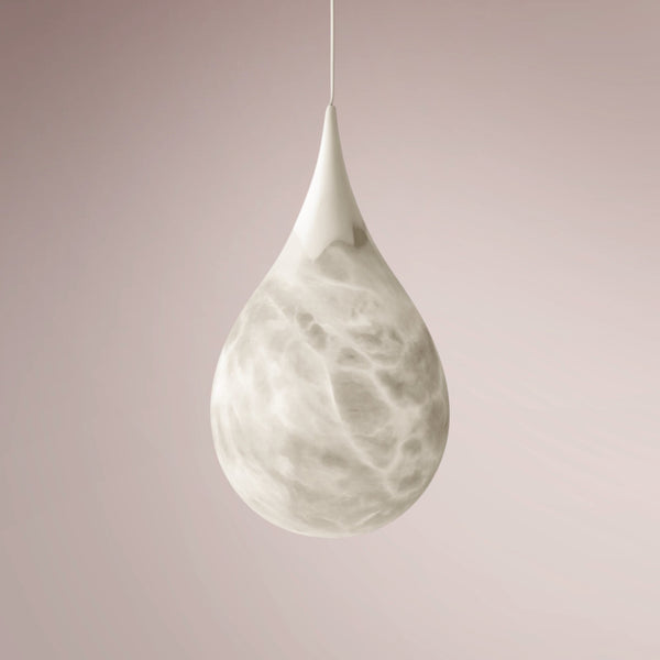 Velix Sculpted Drop Alabaster Pendant