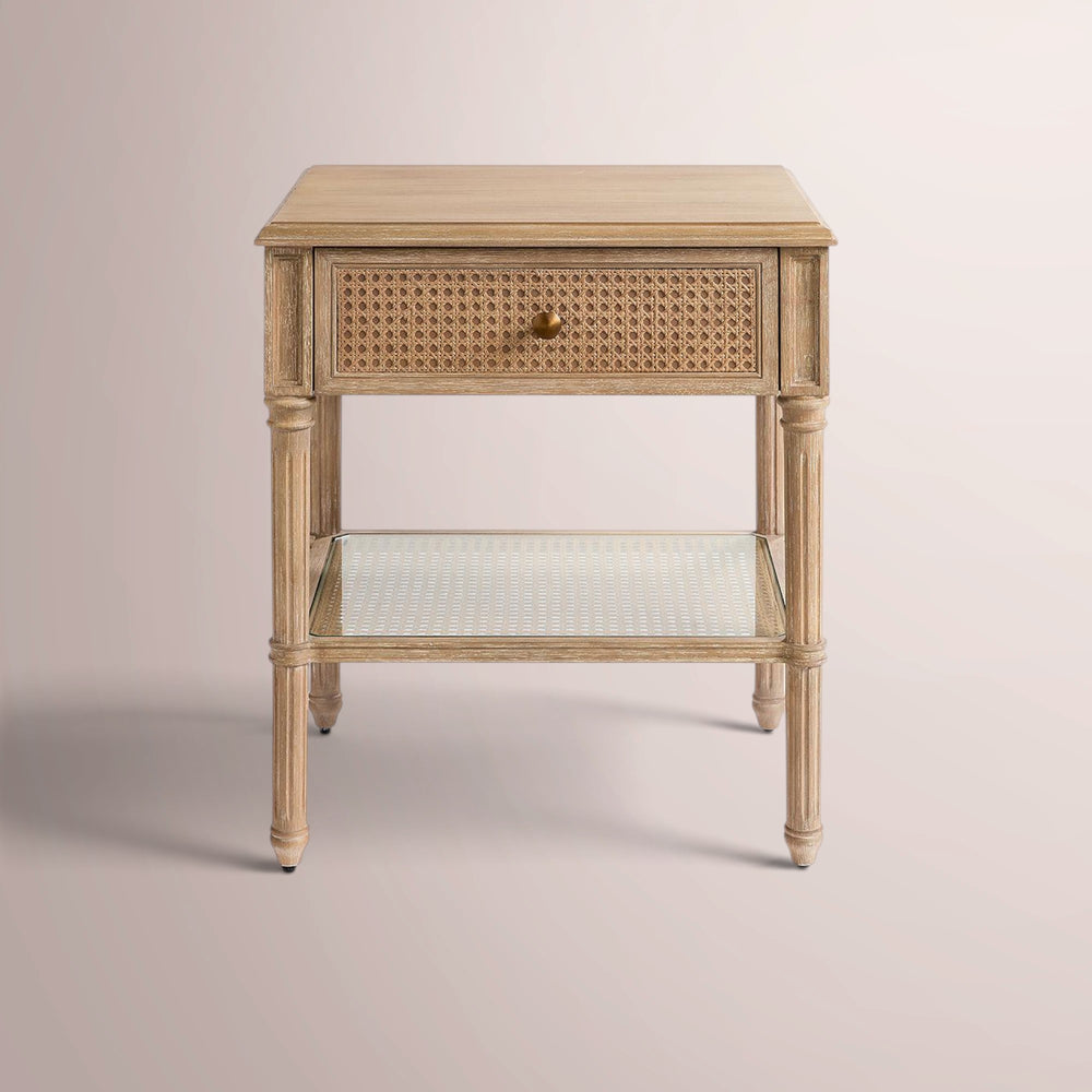 Harbourn Cane 1-Drawer Nightstand