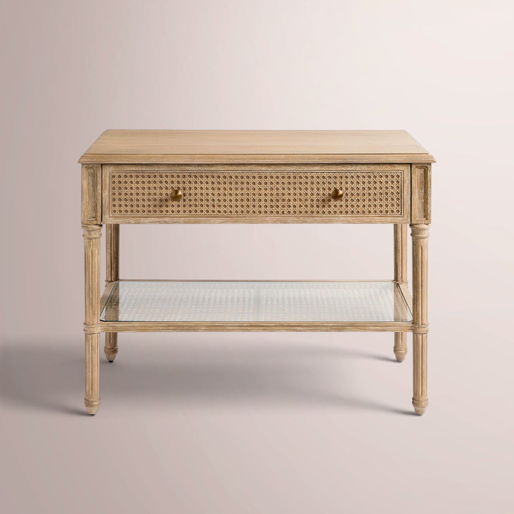 Harbourn Cane Wide Nightstand