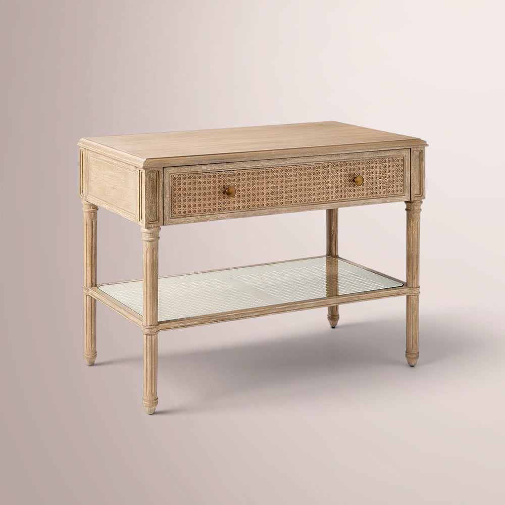 Harbourn Cane Wide Nightstand