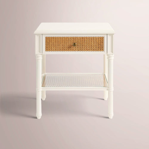 Harbourn Cane 1-Drawer Nightstand