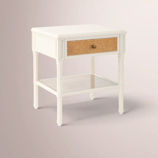 Harbourn Cane 1-Drawer Nightstand