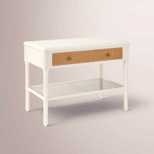 Harbourn Cane Wide Nightstand