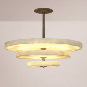 Orric Tiered Disc Alabaster Chandelier