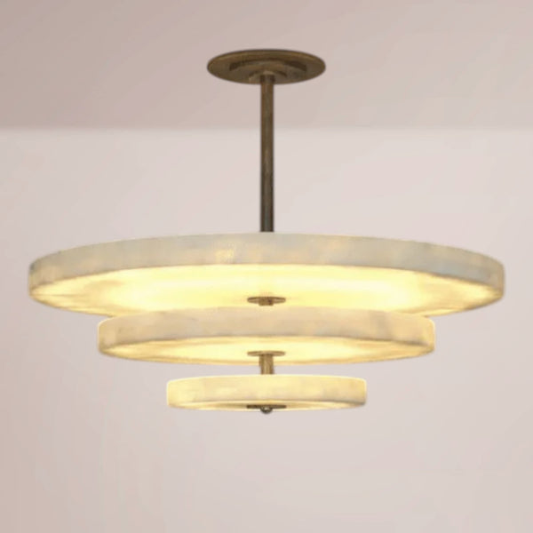 Orric Tiered Disc Alabaster Chandelier