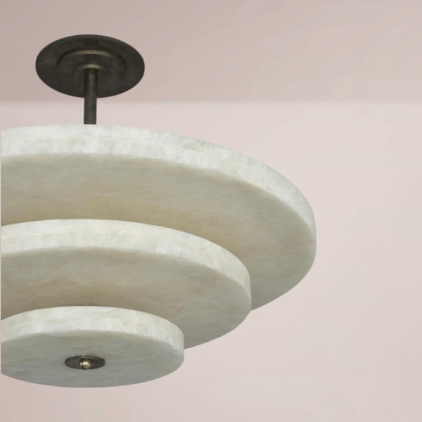 Orric Tiered Disc Alabaster Chandelier