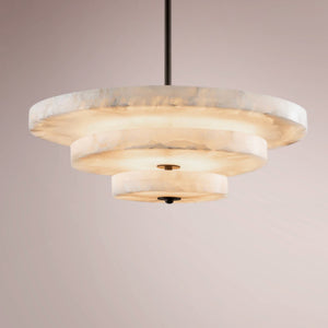 Orric Tiered Disc Alabaster Chandelier