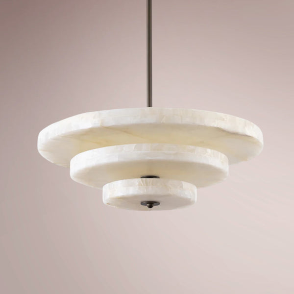 Orric Tiered Disc Alabaster Chandelier