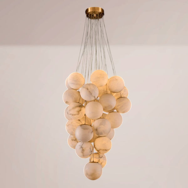 Dovian Cluster Alabaster Globe Chandelier