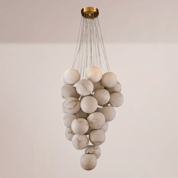 Dovian Cluster Alabaster Globe Chandelier