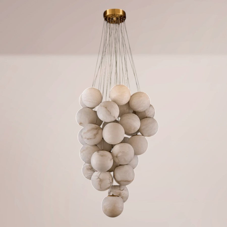 Dovian Cluster Alabaster Globe Chandelier