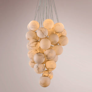 Dovian Cluster Alabaster Globe Chandelier