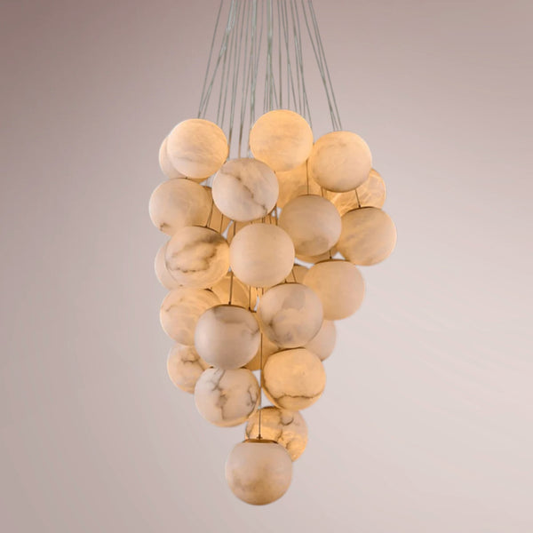Dovian Cluster Alabaster Globe Chandelier