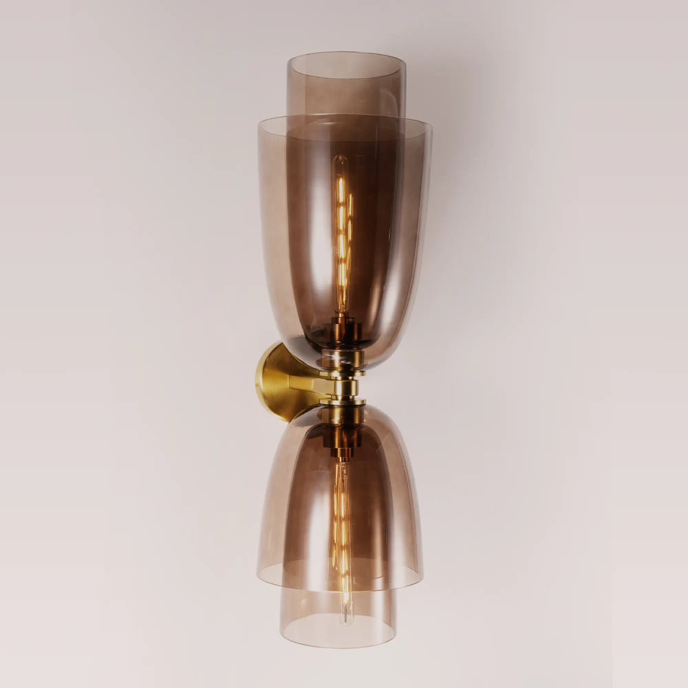 金色玻璃钟形壁灯