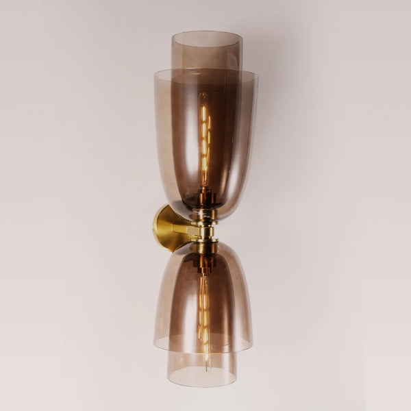 金色玻璃钟形壁灯