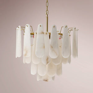 Calvora Alabaster Round Chandelier