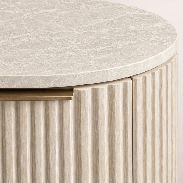 Solenne Emperador Closed Bedside Table