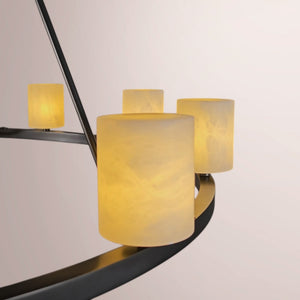 Elvora Ringed Alabaster Chandelier