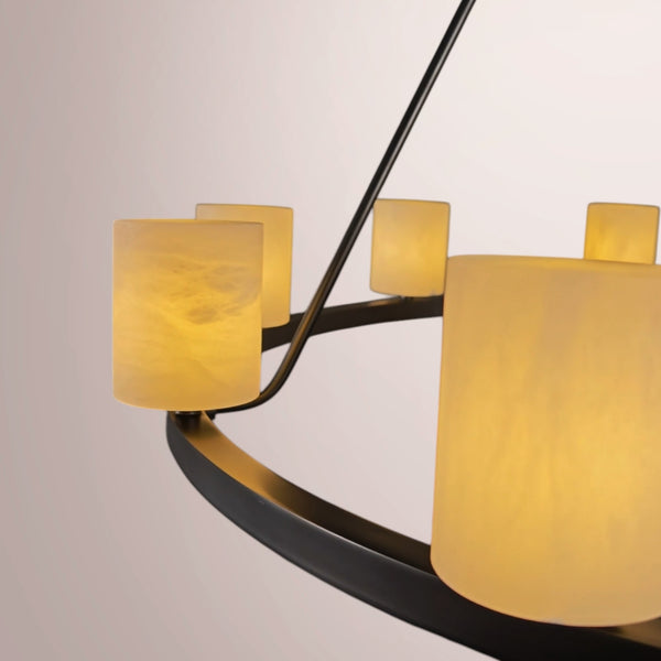 Elvora Ringed Alabaster Chandelier