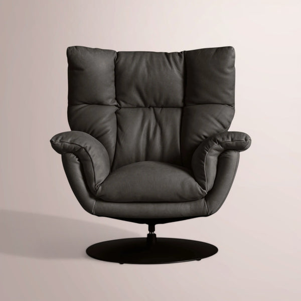 Deaken Leather Swivel Recliner