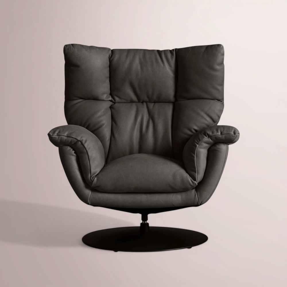 Deaken Leather Swivel Recliner