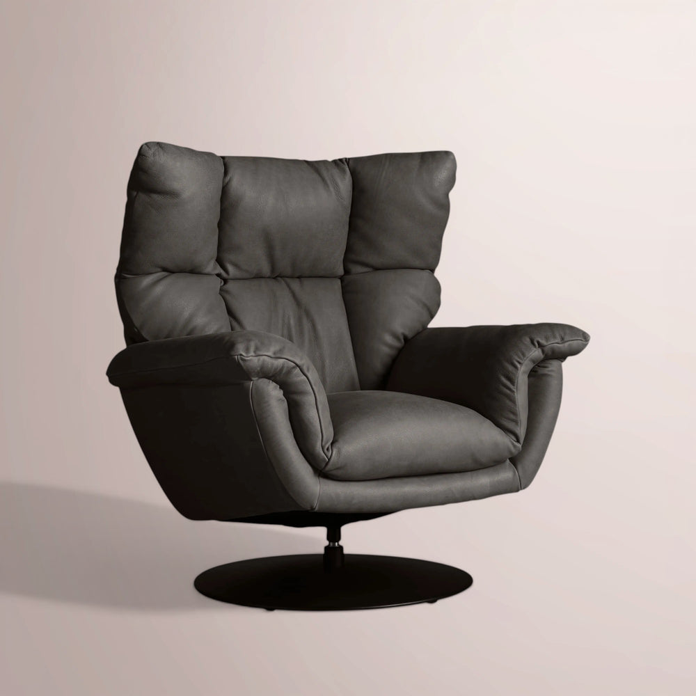 Deaken Leather Swivel Recliner